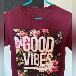 Maroon Graphic Tee- Shirt